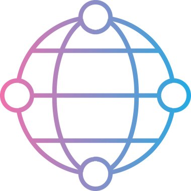 genel ağ bağlantı simgesi doldurulmuş ana hat biçimi