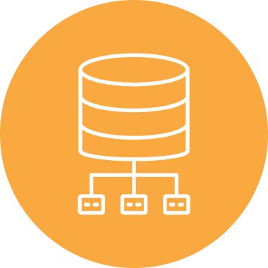 veri depolama simgesi. Düz renk tasarımı. vektör illüstrasyonu.