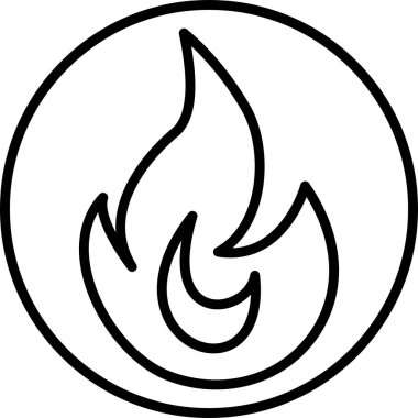 Yangın. Web simgesi basit illüstrasyon