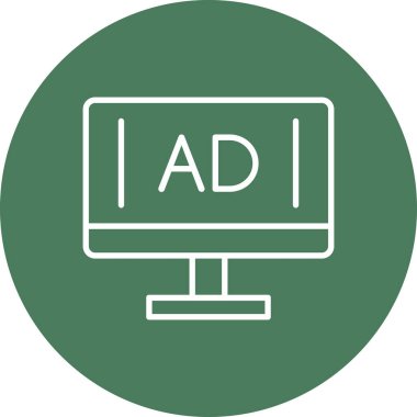 reklam reklam ikonu ana hatları biçiminde