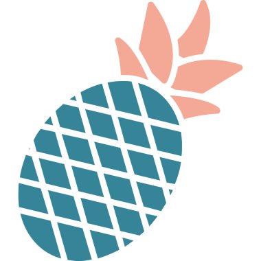 Ananas. Web simgesi basit illüstrasyon