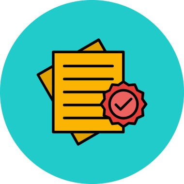 Kontrol listesi vektör simgesi modern illüstrasyon