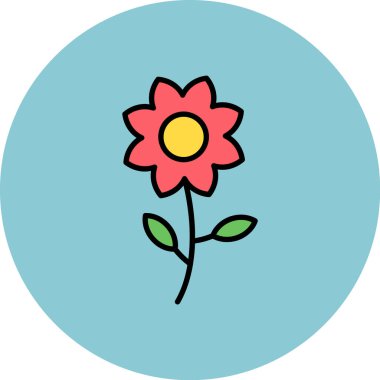 çiçek simgesi vektör illüstrasyonu