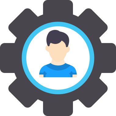 Dişli vektör düz simgesi