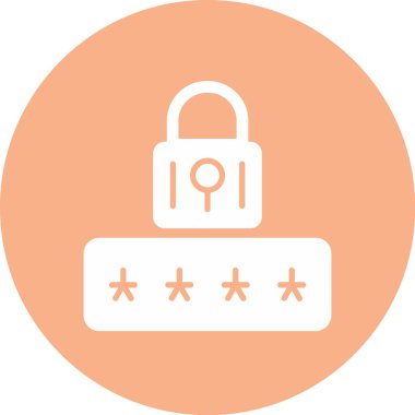 Kilit. Web simgesi basit illüstrasyon