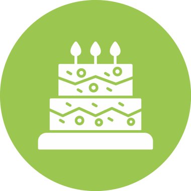 Doğum günü pastası. Basit resimleme