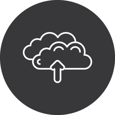 Bulut Vektörü Şekil Simgesi Tasarımı