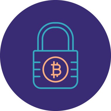 Bitcoin simgesi vektör illüstrasyonu