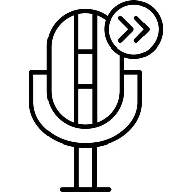 Radyo mikrofon vektör simgesi