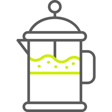 Çay içilen içecek ikonu - taslak biçiminde