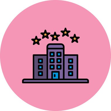 Bina. Web simgesi basit illüstrasyon