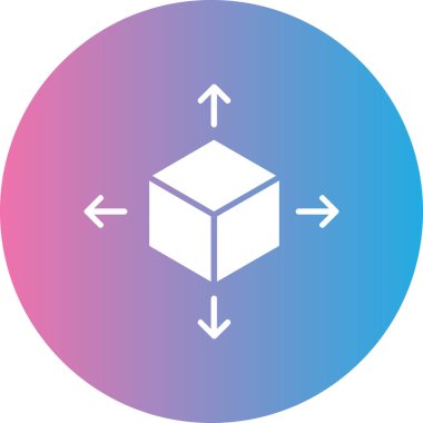 Küp. Web simgesi basit illüstrasyon