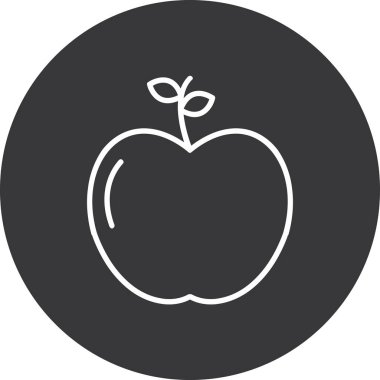 elma simgesinin vektör illüstrasyonu