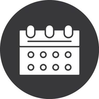 Takvimin Vektör İllüstrasyonu, Basit Simge