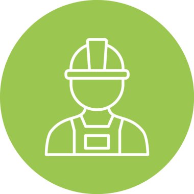 İnşaat miğferi simgesinin vektör illüstrasyonu