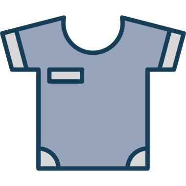 bebek duş tişörtü simgesi - taslak biçimi