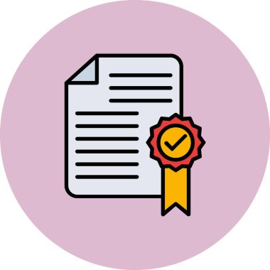 Kişisel proje için rozet vektör simgesi modern basit vektör çizimi