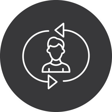 İnsan simgesinin vektör illüstrasyonu