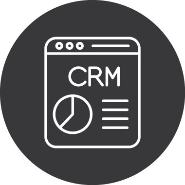 Crm. Web simgesi basit illüstrasyon