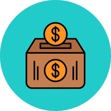 kişisel ve ticari kullanım için para vektörü simgesi simgesi vektör çizimi..