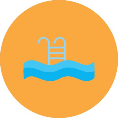 yüzme havuzu vektör simgesi