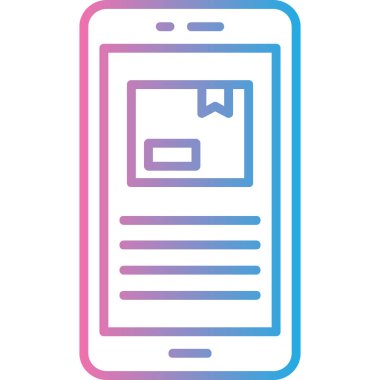 Modern mobil simgenin vektör illüstrasyonu