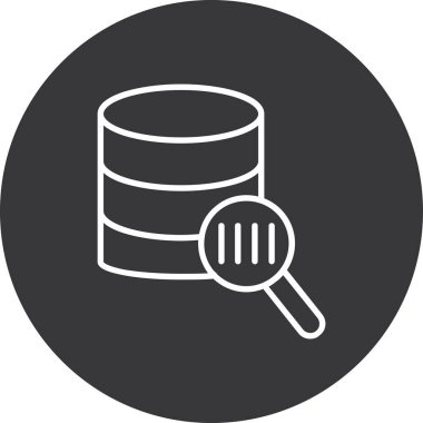 Veritabanı simgesinin vektör illüstrasyon simgesi