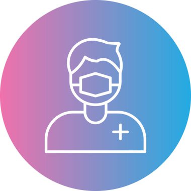 Erkek yüzünün vektör illüstrasyon simgesi