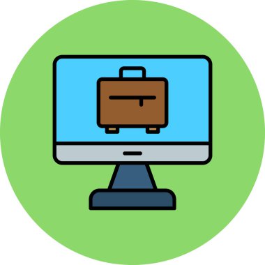 Bilgisayar. Web simgesi basit illüstrasyon