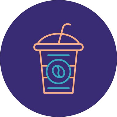 Kahve. Web simgesi basit illüstrasyon