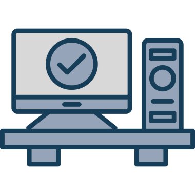 Dizüstü bilgisayar simgesi vektör çizimi