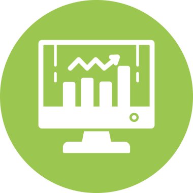 analitik grafik ikon vektör illüstrasyonu