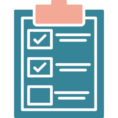 Kontrol listesi. Web simgesi basit illüstrasyon