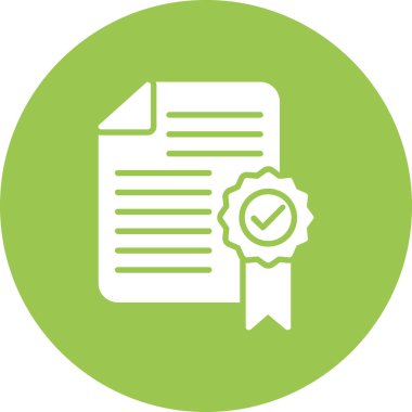 Sertifika ikonu vektör illüstrasyonu