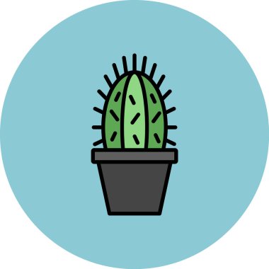 Kaktüs. Web simgesi basit illüstrasyon