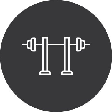 Spor salonu ve spor salonu ikonu. Basit vektör illüstrasyonu