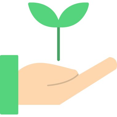 Bitki. Web simgesi basit illüstrasyon