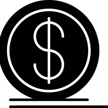 Dolar. Web simgesi basit illüstrasyon