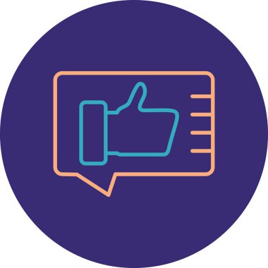 Başparmak yukarı. Web simgesi