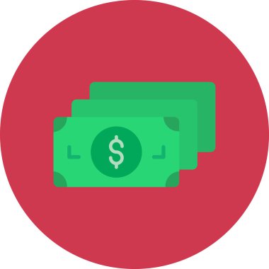 Nakit Dolar simgesi düz stil