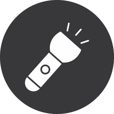 vektör elektrikli el feneri simgesi