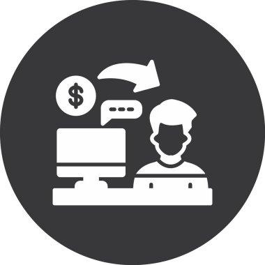 çevrimiçi pazarlama simgesi vektör illüstrasyonu