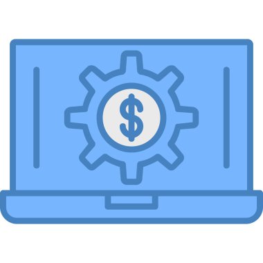 Bilgisayar. Web simgesi basit illüstrasyon