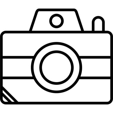 Fotoğraf makinesi simgesi. Beyaz arkaplanda izole edilmiş web tasarımı için özet fotoğraf makinesi vektörü simgesi