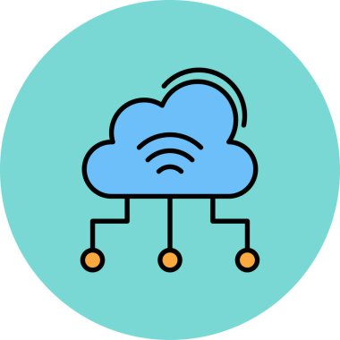 Kablosuz. Web simgesi basit illüstrasyon