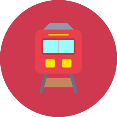 tren. Web simgesi basit illüstrasyon