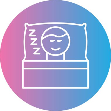 Uyuyan yatak vektör simgesi