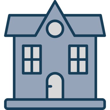 Ev. Web simgesi basit illüstrasyon