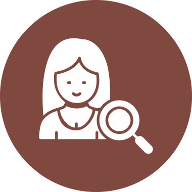 Büyüteç cam olan kadın