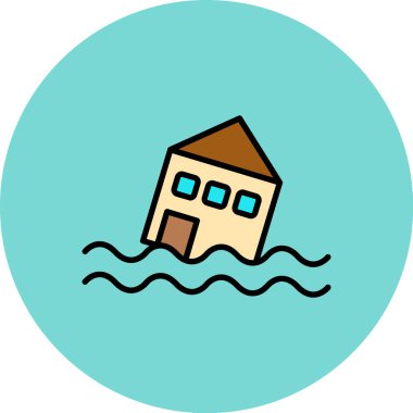 Ev. Web simgesi basit illüstrasyon